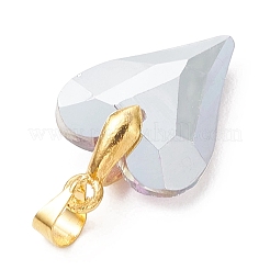Electroplated Transparent Glass Pendants&nbsp;X-PALLOY-JF05156-01