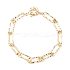 Brass Paperclip Chain Necklace & Bracelet & Anklet & Dangle Earring Jewelry Sets&nbsp;SJEW-JS01184