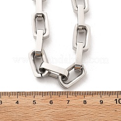 304 Stainless Steel Paperclip Chain Necklaces for Women Men&nbsp;NJEW-A033-02P