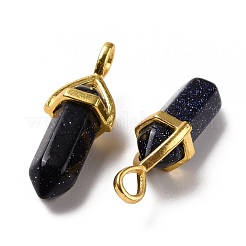 Synthetic Blue Goldstone Pointed Pendants&nbsp;G-K329-13G