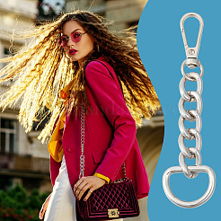 2Pcs Aluminum & Iron & Zinc Alloy Oval Link Purse Strap Extenders&nbsp;FIND-UN0003-19P