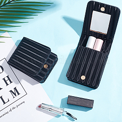 PU Leather Lipstick Case with Mirror&nbsp;CON-WH0088-51B