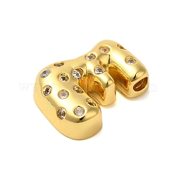 Rack Plating Brass Micro Pave Clear Cubic Zirconia Perdants&nbsp;KK-C067-11G-E