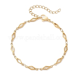 304 Stainless Steel Rhombus Link Chains Bracelets for Women&nbsp;BJEW-JB12925