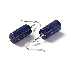 Natural Sodalite Cylindrical Dangle Earrings&nbsp;EJEW-D188-01P-06