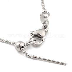 Adjustable Slider Brass Ball Chain Necklaces for Men Women&nbsp;NJEW-G160-13P