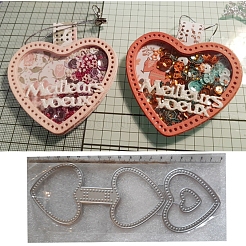 Heart Pendant Carbon Steel Cutting Dies Stencils&nbsp;DIY-M011-37