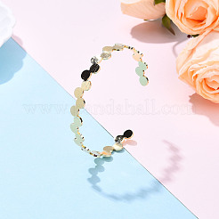 Brass Cuff Bracelets for Women&nbsp;BJEW-N035-03G
