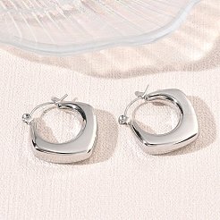 304 Stainless Steel Hoop Earrings&nbsp;SA-CBA46AF-08P