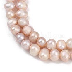 Natural Cultured Freshwater Pearl Beads Strands&nbsp;PEAR-I007-07X-06E