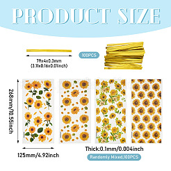 100Pcs Plastic Cookie Candy Packaging Bags&nbsp;ABAG-TA0002-07A