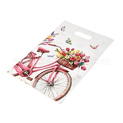 50Pcs 2 Styles Floral Bike Printed Plastic Gift Storage Tote Bags&nbsp;PL-CBAAD12-07