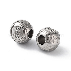 304 Stainless Steel Rhinestone European Beads&nbsp;STAS-A092-10D-P