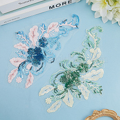Polyester Embroidery Lace Sewing Ornaments&nbsp;DIY-WH20031-078B