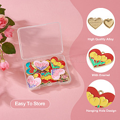 20Pcs 5 Style Zinc Alloy Enamel Pendants&nbsp;ENAM-TA0001-45