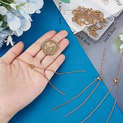 10Pcs 304 Stainless Steel Box Chains/Venice Chains Bracelets Making&nbsp;AJEW-BBC0002-10