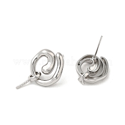 Vortex Brass Stud Earring Findings&nbsp;KK-M270-30P