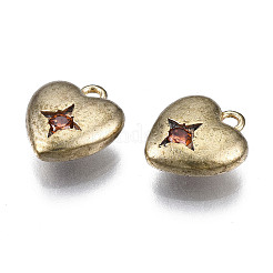 Brass Micro Cubic Zirconia Charms&nbsp;KK-N231-125C-02-NF