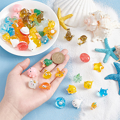 51Pcs 17 Styles Marine Animal Theme Resin Display Decorations&nbsp;CRES-GA0001-12