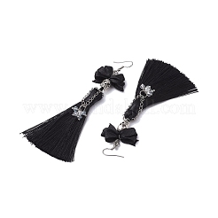 Halloween Alloy and Polyester Pendants Earrings&nbsp;EJEW-JE05971