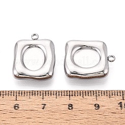 304 Stainless Steel Pendant Cabochon Settings&nbsp;STAS-T075-25P