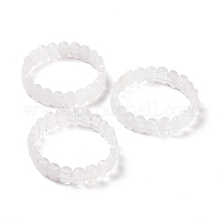 Natural Quartz Crystal Oval Beaded Stretch Bracelet&nbsp;G-E010-01P
