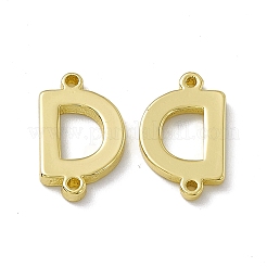 Rack Plating Brass Letter Connector Charms&nbsp;KK-C007-38G-D