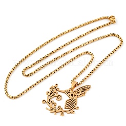 201 Stainless Steel Pendant Necklaces&nbsp;LS-NJEW-C066-15G