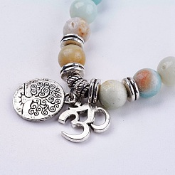 Natural Amazonite Wrap Bracelets&nbsp;BJEW-E329-06D