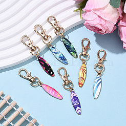 7Pcs Alloy Enamel Keychains&nbsp;HJEW-YW00213