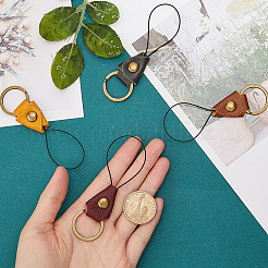 8Pcs 4 Colors Leather & Alloy Mobile Straps&nbsp;FIND-GF0007-45