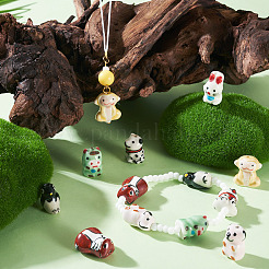 7Pcs 7 Styles Handmade Porcelain Beads&nbsp;PORC-TA0001-33