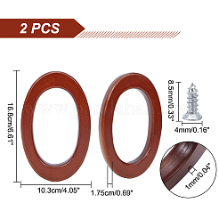 Oval Wood Bag Handle Eyelet Frames&nbsp;FIND-WH0128-77