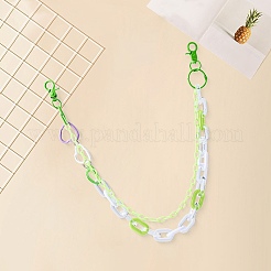 Alloy Heart Double Layered Chain Belts for Pants&nbsp;AJEW-WH20070-009
