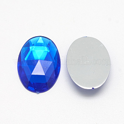 Acrylic Rhinestone Flat Back Cabochons&nbsp;X-GACR-Q011-13x18-05