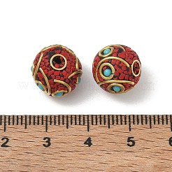Brass & Resin & Polymer Clay Beads&nbsp;PY-CBAE318-07B