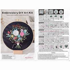 DIY Bouquet Pattern Embroidery Kit&nbsp;DIY-O021-14B