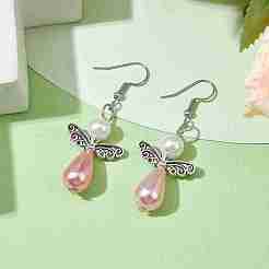 Platinum Alloy & Plastic Dangle Earrings&nbsp;EJEW-JE05599-02