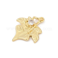 Brass Micro Pave Cubic Zirconia Pendants&nbsp;KK-U062-18G