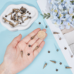 30Pcs Alloy Spikes Screwback Studs&nbsp;FIND-GF0009-57