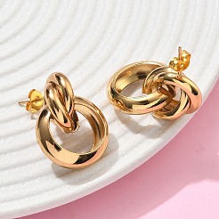 201 Stainless Steel Stud Earrings&nbsp;EJEW-D354-02G