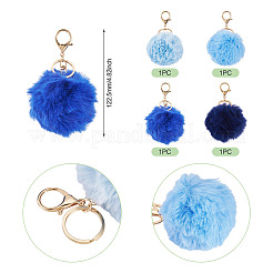 4Pcs 4 Colors Alloy Keychains&nbsp;KEYC-TA0004-70A