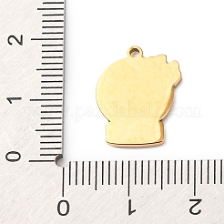 Christmas 304 Stainless Steel Enamel Pendants&nbsp;STAS-B112-02G-01