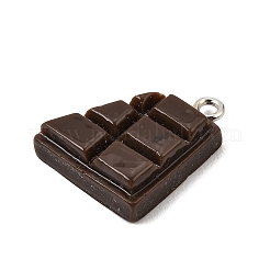 Opaque Resin Imitation Chocolate Pendants&nbsp;RE-CBA158B-01C