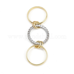 Brass Micro Pave Cubic Zirconia Finger Rings&nbsp;RJEW-D325-01PG-08