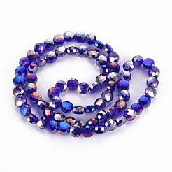 Transparent Electroplate Glass Beads Strands&nbsp;EGLA-N007-002-A05