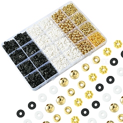 DIY Round/Flat Round Polymer Clay & CCB Plastic Beads Bracelets Making Kits&nbsp;DIY-FS0007-66