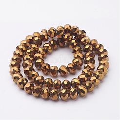 Electroplate Glass Beads Strands&nbsp;GR7x10mmY-M2