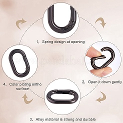 18Pcs Alloy Spring Gate Rings&nbsp;FIND-SP0001-43