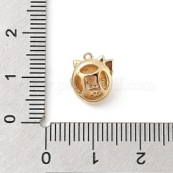 Brass Pave Cubic Zirconia Pendants&nbsp;LS-KK-E791-01G